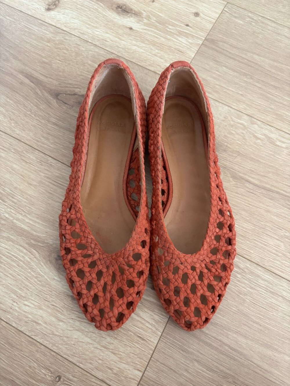 Sezane Ava Low Ballerinas in Terracotta, 38